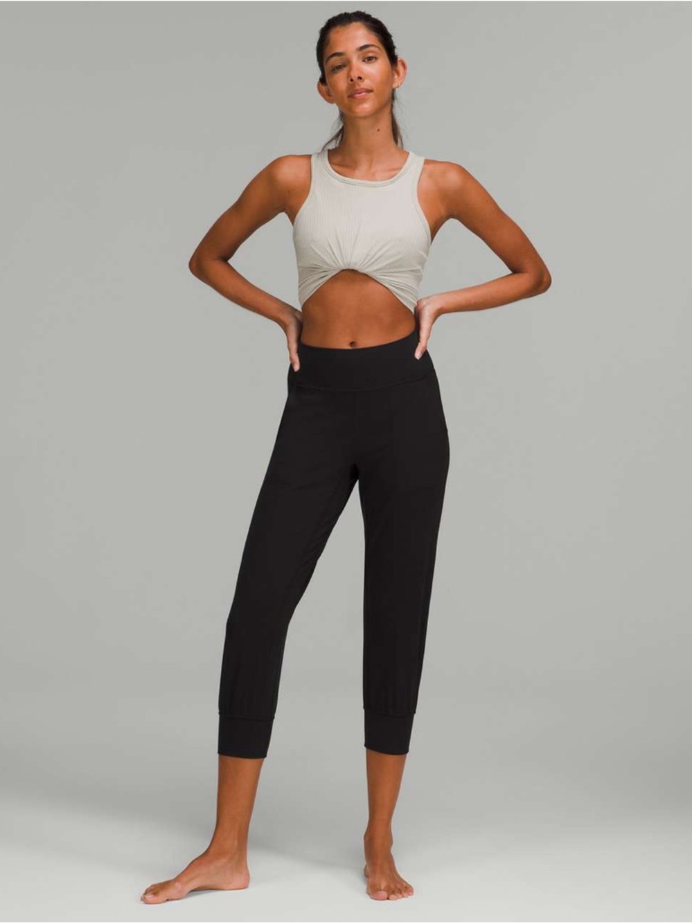 Lululemon Align High-Rise Cropped Jogger Black Size 8 Activewear Pilates